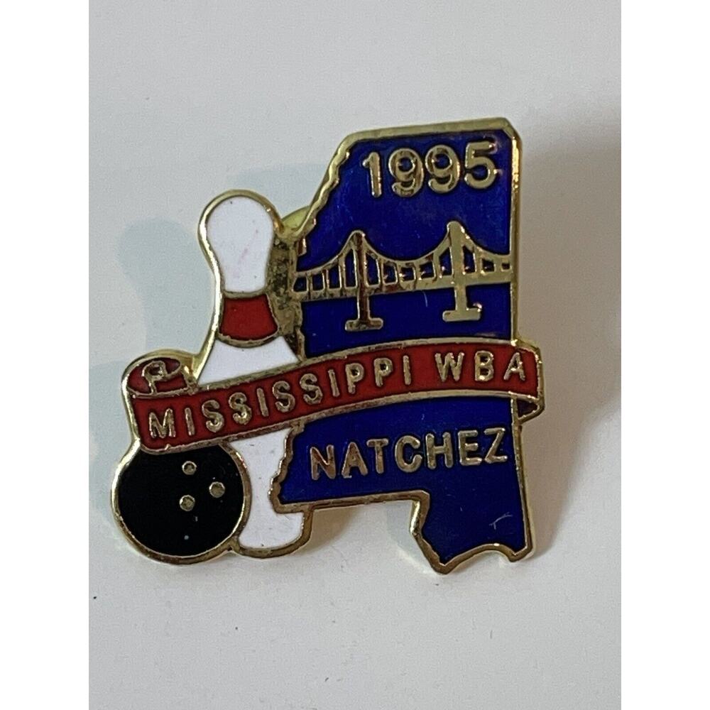 Mississippi‎ WBA 1995 Natchez Lapel Pin Womens Bowling Association